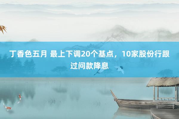 丁香色五月 最上下调20个基点，10家股份行跟过问款降息