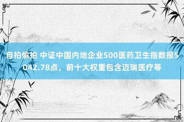 自拍偷拍 中证中国内地企业500医药卫生指数报5042.78点，前十大权重包含迈瑞医疗等