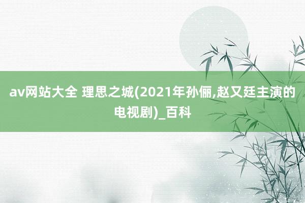 av网站大全 理思之城(2021年孙俪，赵又廷主演的电视剧)_百科